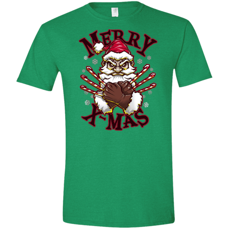 T-Shirts Heather Irish Green / M Merry X-Mas Men's Semi-Fitted Softstyle