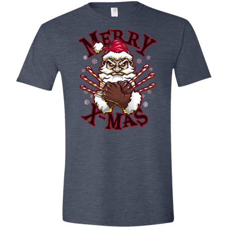 T-Shirts Heather Navy / S Merry X-Mas Men's Semi-Fitted Softstyle