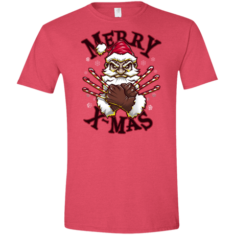 T-Shirts Heather Red / S Merry X-Mas Men's Semi-Fitted Softstyle