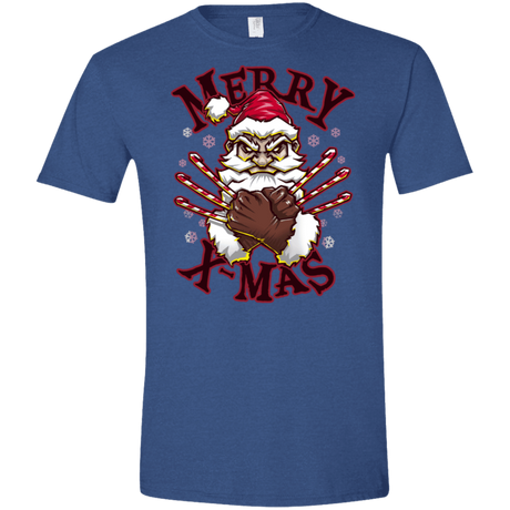 T-Shirts Heather Royal / X-Small Merry X-Mas Men's Semi-Fitted Softstyle