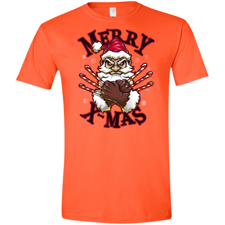 T-Shirts Orange / S Merry X-Mas Men's Semi-Fitted Softstyle