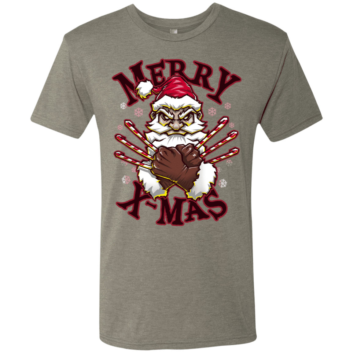 T-Shirts Venetian Grey / S Merry X-Mas Men's Triblend T-Shirt