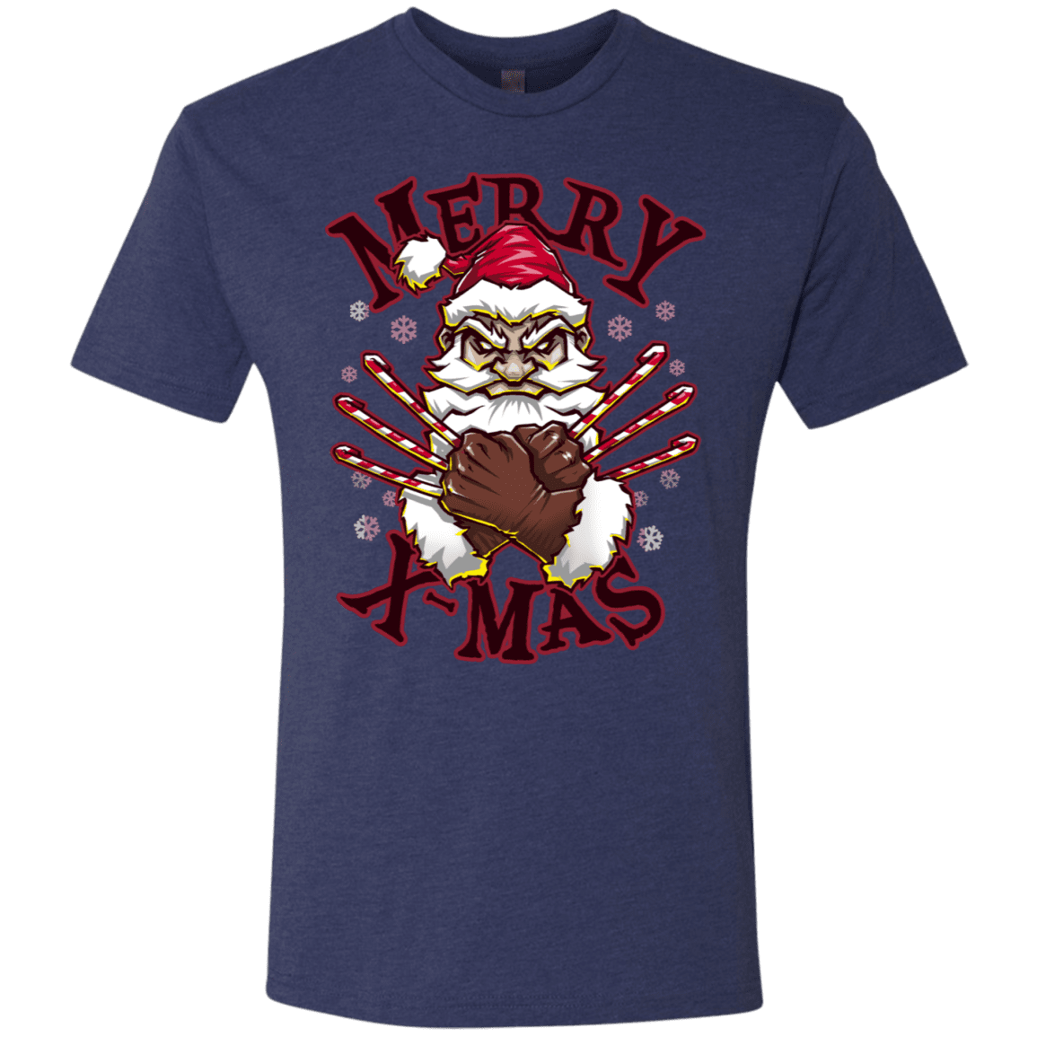 T-Shirts Vintage Navy / S Merry X-Mas Men's Triblend T-Shirt