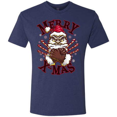 T-Shirts Vintage Navy / S Merry X-Mas Men's Triblend T-Shirt