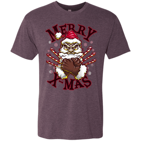 T-Shirts Vintage Purple / S Merry X-Mas Men's Triblend T-Shirt