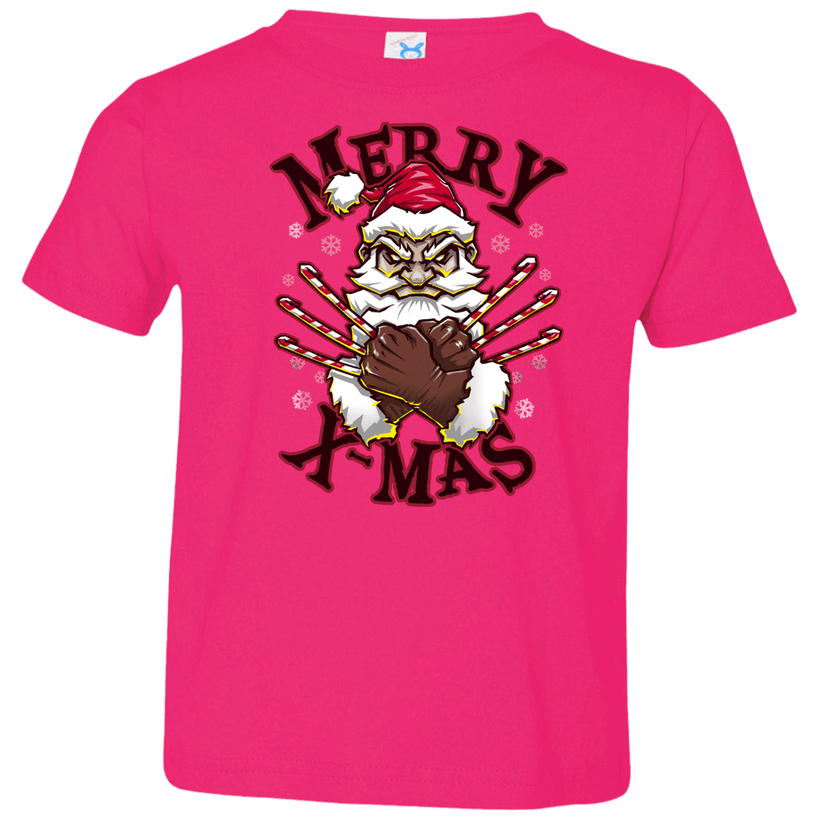 T-Shirts Hot Pink / 2T Merry X-Mas Toddler Premium T-Shirt