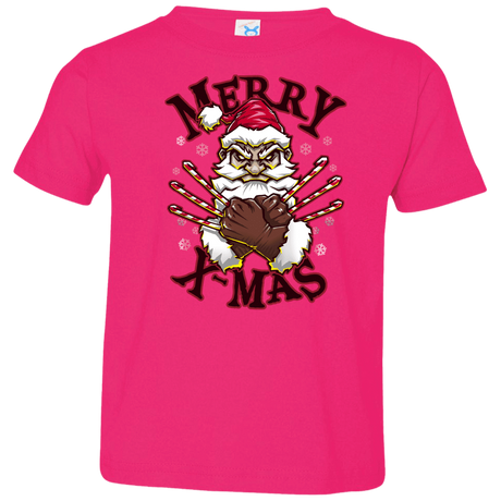 T-Shirts Hot Pink / 2T Merry X-Mas Toddler Premium T-Shirt