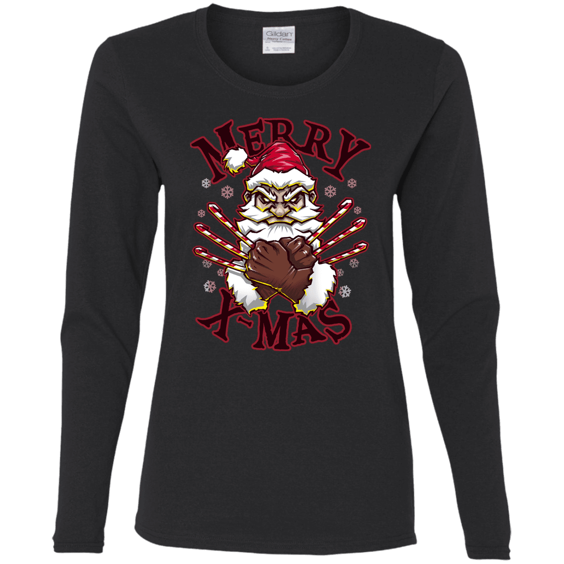 T-Shirts Black / S Merry X-Mas Women's Long Sleeve T-Shirt