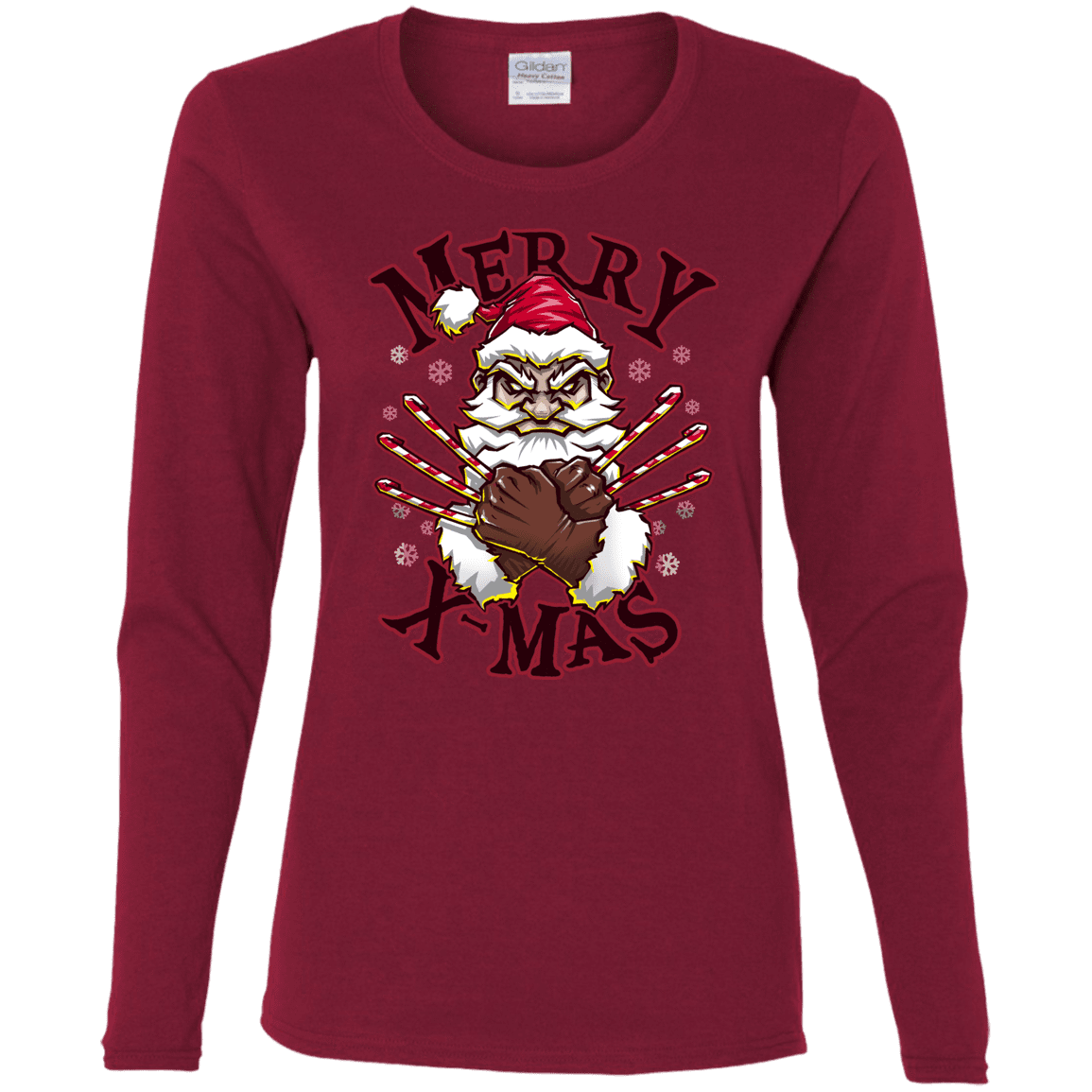 T-Shirts Cardinal / S Merry X-Mas Women's Long Sleeve T-Shirt