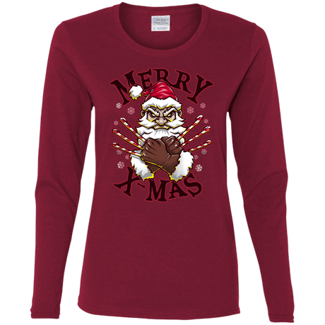 T-Shirts Cardinal / S Merry X-Mas Women's Long Sleeve T-Shirt