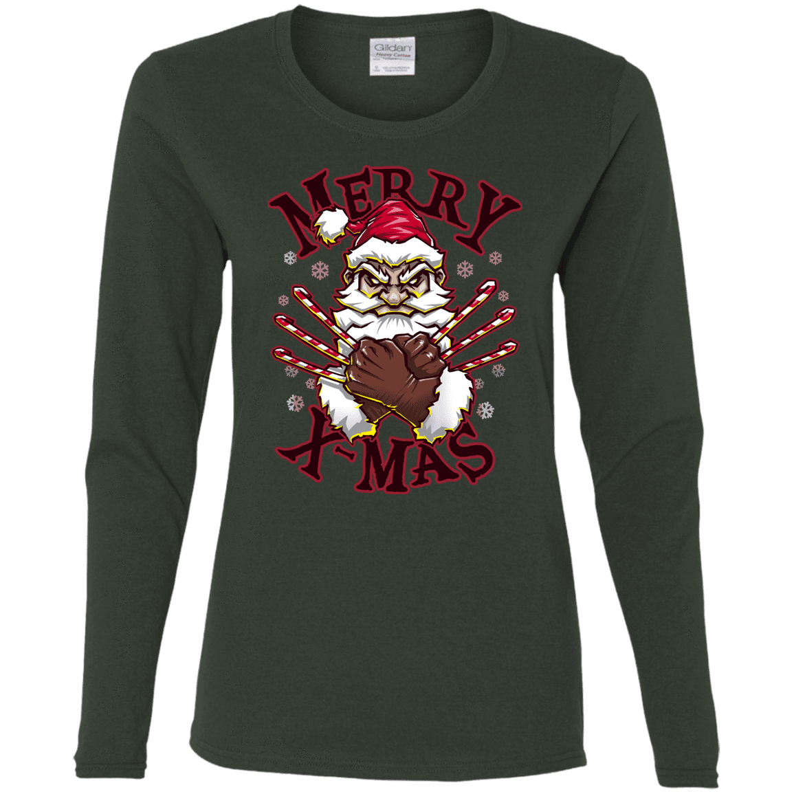 T-Shirts Forest / S Merry X-Mas Women's Long Sleeve T-Shirt