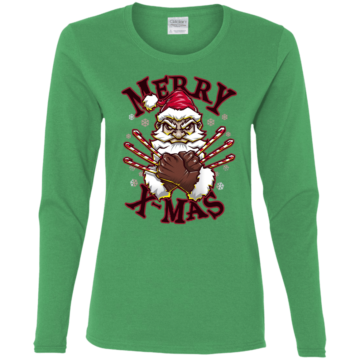 T-Shirts Irish Green / S Merry X-Mas Women's Long Sleeve T-Shirt