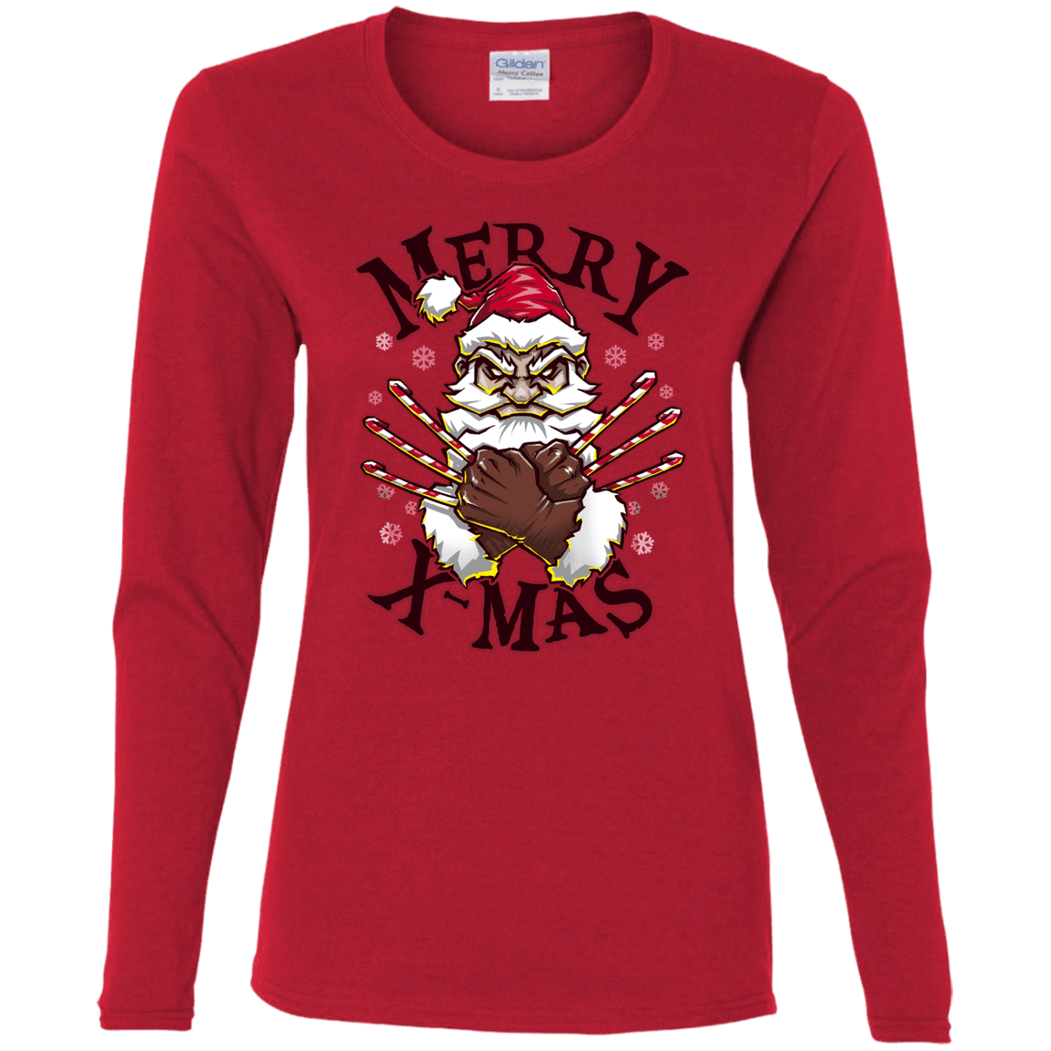 T-Shirts Red / S Merry X-Mas Women's Long Sleeve T-Shirt