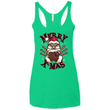 T-Shirts Envy / X-Small Merry X-Mas Women's Triblend Racerback Tank