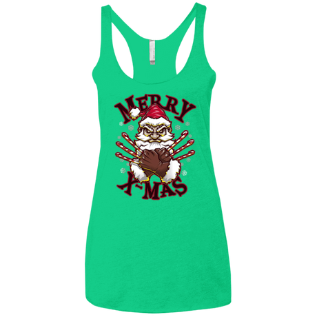T-Shirts Envy / X-Small Merry X-Mas Women's Triblend Racerback Tank