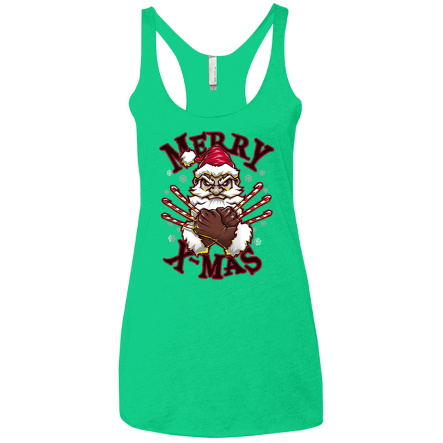 T-Shirts Envy / X-Small Merry X-Mas Women's Triblend Racerback Tank