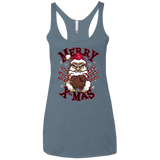 T-Shirts Indigo / X-Small Merry X-Mas Women's Triblend Racerback Tank