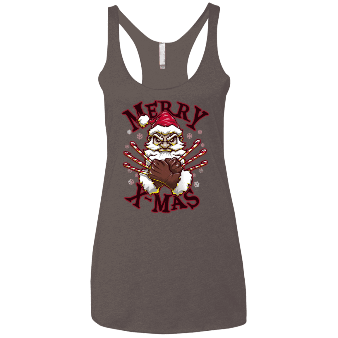 T-Shirts Macchiato / X-Small Merry X-Mas Women's Triblend Racerback Tank