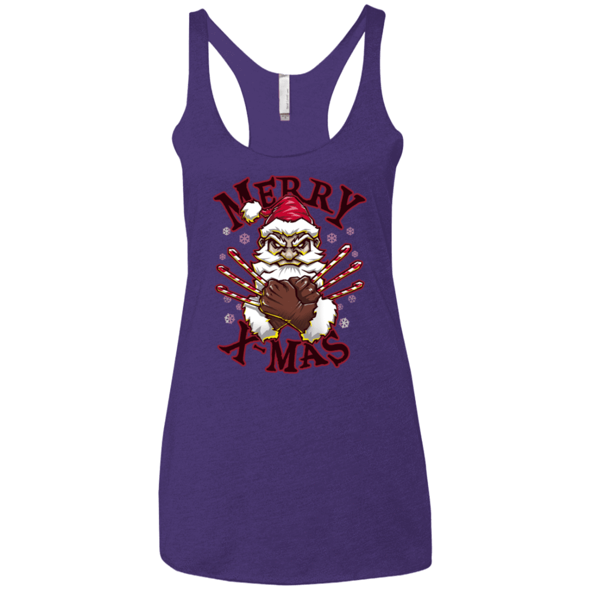 T-Shirts Purple Rush / X-Small Merry X-Mas Women's Triblend Racerback Tank