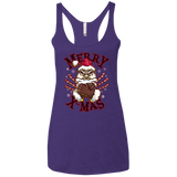 T-Shirts Purple Rush / X-Small Merry X-Mas Women's Triblend Racerback Tank