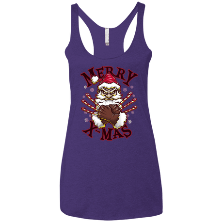 T-Shirts Purple Rush / X-Small Merry X-Mas Women's Triblend Racerback Tank