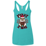T-Shirts Tahiti Blue / X-Small Merry X-Mas Women's Triblend Racerback Tank