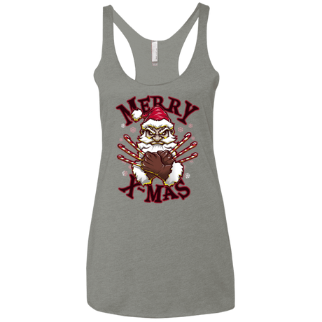 T-Shirts Venetian Grey / X-Small Merry X-Mas Women's Triblend Racerback Tank