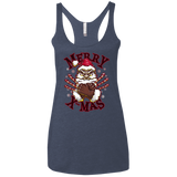 T-Shirts Vintage Navy / X-Small Merry X-Mas Women's Triblend Racerback Tank