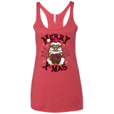 T-Shirts Vintage Red / X-Small Merry X-Mas Women's Triblend Racerback Tank
