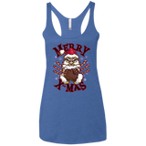 T-Shirts Vintage Royal / X-Small Merry X-Mas Women's Triblend Racerback Tank