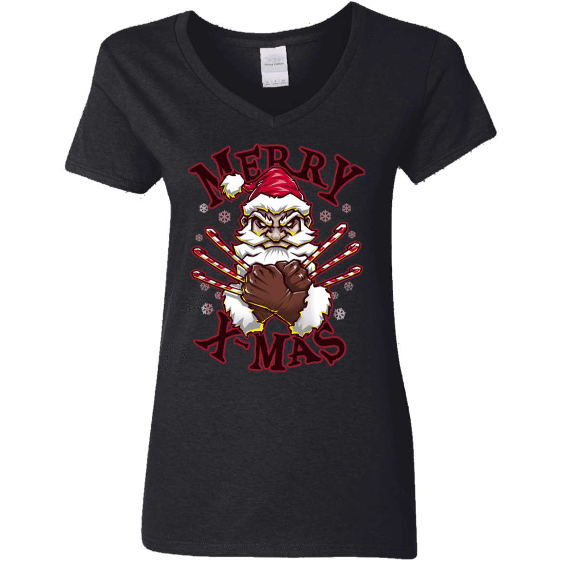 T-Shirts Black / S Merry X-Mas Women's V-Neck T-Shirt