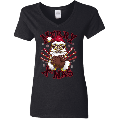 T-Shirts Black / S Merry X-Mas Women's V-Neck T-Shirt