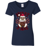 T-Shirts Navy / S Merry X-Mas Women's V-Neck T-Shirt