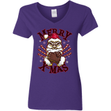 T-Shirts Purple / S Merry X-Mas Women's V-Neck T-Shirt