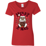 T-Shirts Red / S Merry X-Mas Women's V-Neck T-Shirt