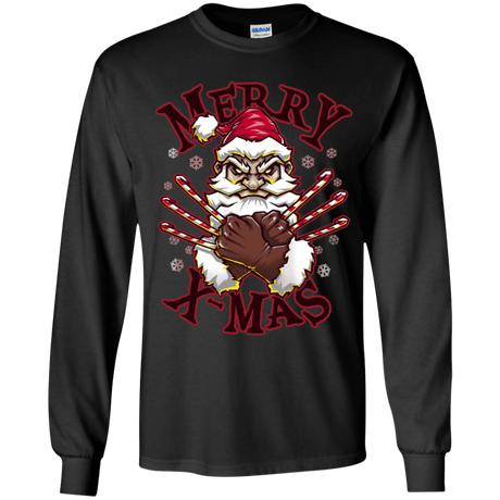 T-Shirts Black / YS Merry X-Mas Youth Long Sleeve T-Shirt