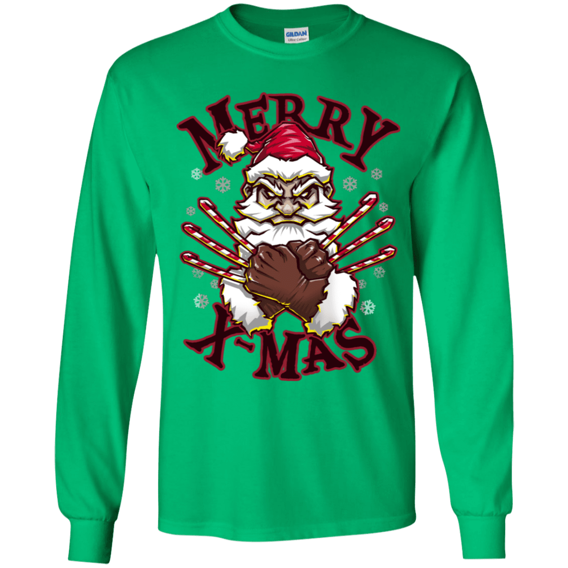 T-Shirts Irish Green / YS Merry X-Mas Youth Long Sleeve T-Shirt
