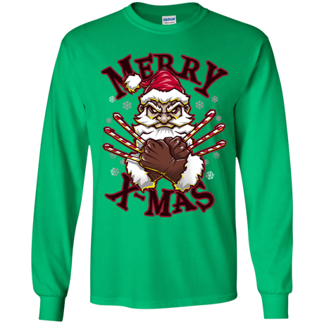 T-Shirts Irish Green / YS Merry X-Mas Youth Long Sleeve T-Shirt