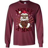 T-Shirts Maroon / YS Merry X-Mas Youth Long Sleeve T-Shirt