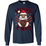 T-Shirts Navy / YS Merry X-Mas Youth Long Sleeve T-Shirt