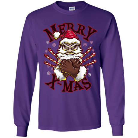 T-Shirts Purple / YS Merry X-Mas Youth Long Sleeve T-Shirt