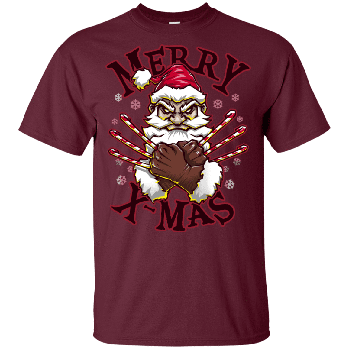 T-Shirts Maroon / YXS Merry X-Mas Youth T-Shirt