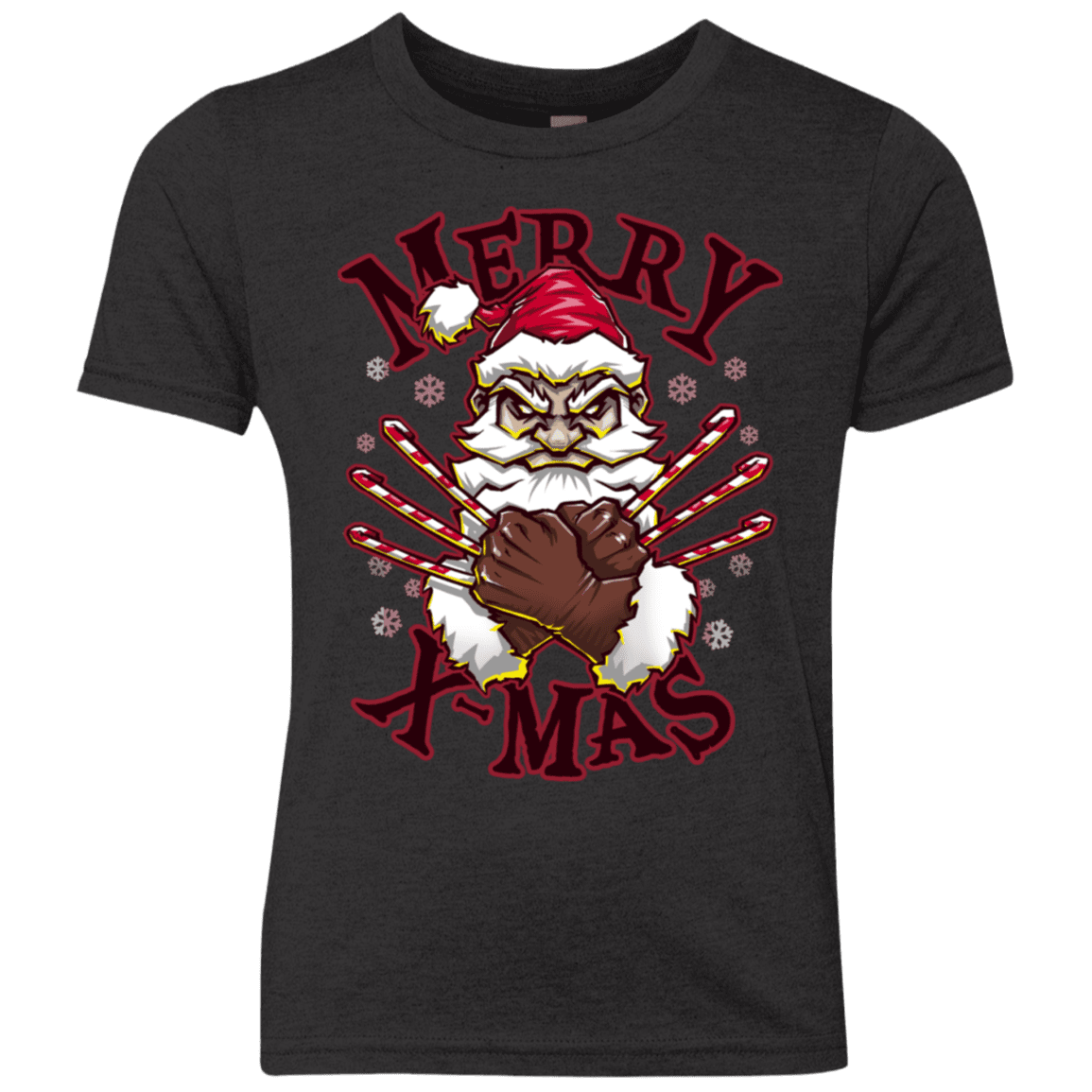 T-Shirts Vintage Black / YXS Merry X-Mas Youth Triblend T-Shirt