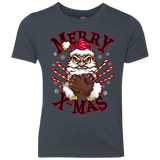 T-Shirts Vintage Navy / YXS Merry X-Mas Youth Triblend T-Shirt