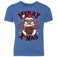 T-Shirts Vintage Royal / YXS Merry X-Mas Youth Triblend T-Shirt