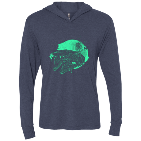 T-Shirts Vintage Navy / X-Small Messy Rescue Triblend Long Sleeve Hoodie Tee