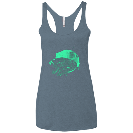 T-Shirts Indigo / X-Small Messy Rescue Women's Triblend Racerback Tank