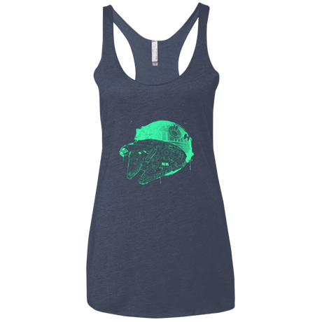 T-Shirts Vintage Navy / X-Small Messy Rescue Women's Triblend Racerback Tank