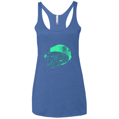 T-Shirts Vintage Royal / X-Small Messy Rescue Women's Triblend Racerback Tank