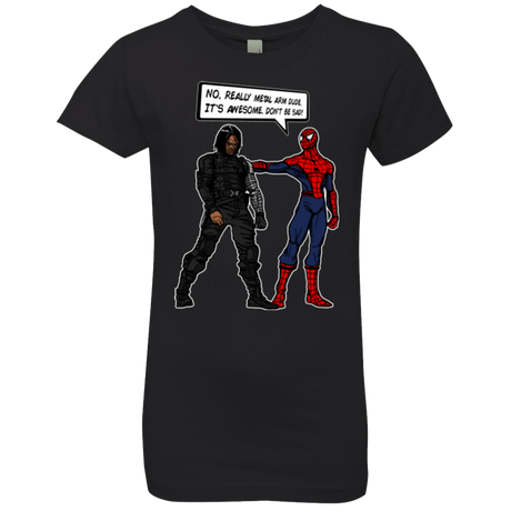 T-Shirts Black / YXS Metal Arm Dude Girls Premium T-Shirt